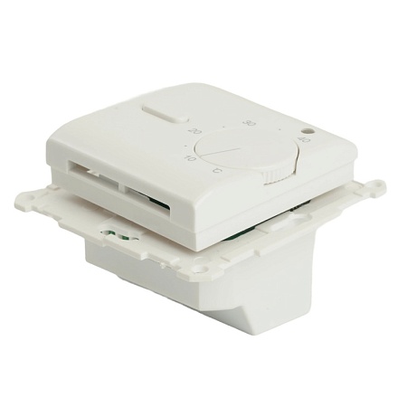 Терморегулятор механический для теплого пола (механизм), STEKKER GLS00-7117-01, 250В, 3500Вт, серия Катрин, белый - фото