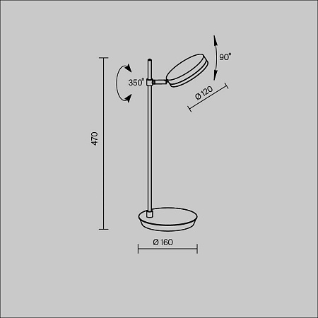 Настольный светильник Maytoni Fad MOD070TL-L8B3K - фото