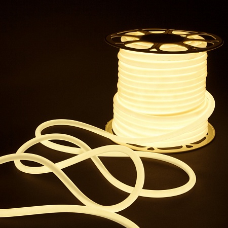 Светодиодный гибкий неон 220 В 9.6 Вт/м 144 Led/м 2835 IP67, круглый дневной белый 4200 K, 50 м Гибкий неон 220V 9,6W 144Led 2835 IP67 круглый дневной белый, 50 м Elektrostandard - фото