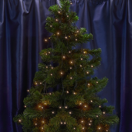 Светодиодная гирлянда Feron CL03 линейная 4м +1.5м 230V 2700K, c питанием от сети, контроллером, зеленый шнур - фото