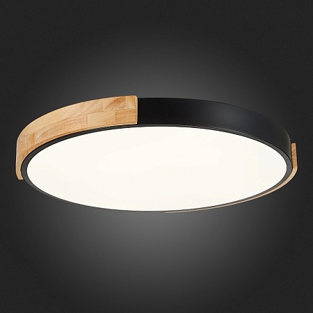 Светильник потолочный Черный, Светлое дерево/Белый LED 1*40W 3000K/4000K/6000K SLE201342-01 - фото
