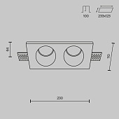 Встраиваемый светильник Technical Gyps Modern DL002-1-02-W