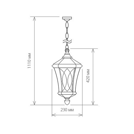 Уличный подвесной светильник Virgo H черное золото IP44 GLXT-1450H черное золото - фото