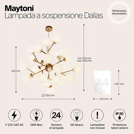 Подвесной светильник Maytoni Dallas MOD545PL-24BS - фото