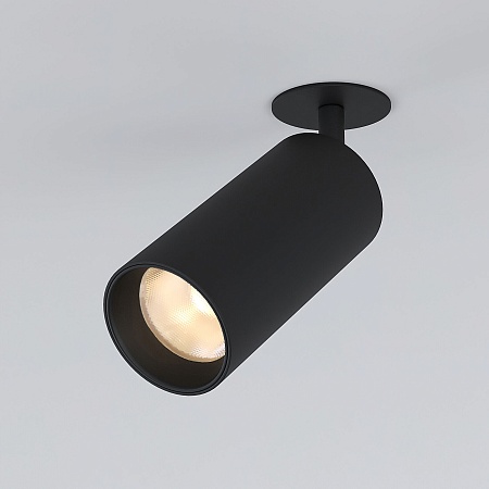 Встраиваемый светодиодный светильник Diffe черный 25066/LED Elektrostandard - фото