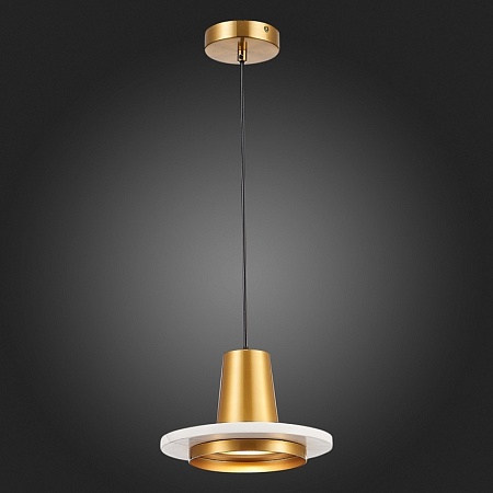 Подвес ST-Luce Латунь/Латунь, Белый LED 1*12W 3000K SL1212.203.01 - фото