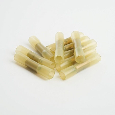 Гильза соединительная изолированная термоусаживаемая STEKKER LD300-4060  сечение4-6-2,5мм2, 48A, желтый (DIY упак 10шт) - фото