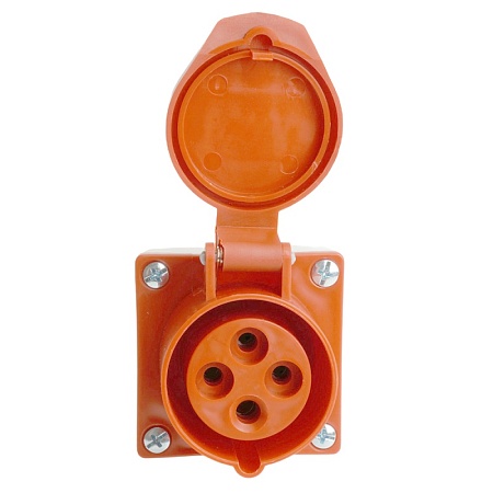 Розетка стационарная ST-114 16А 380В 3P+PE IP44, RST16-114-44, Stekker - фото