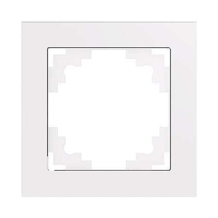 Рамка 1-местная, стекло, STEKKER, GFR00-7001-01, серия Катрин, белый - фото