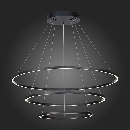 Cветильник подвесной SMART ST-Luce Черный/Белый LED 1*114W 2800-6500K ST605.403.114 - фото