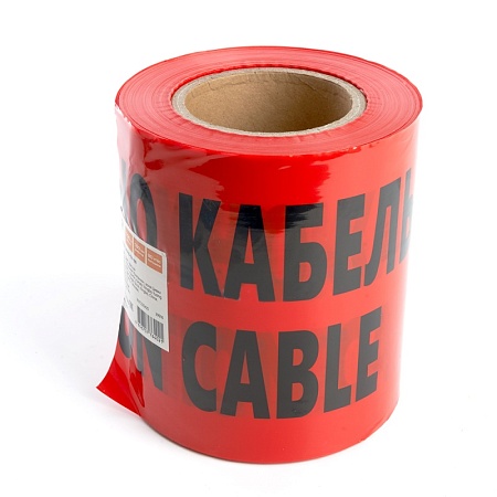 Лента сигнальная, 150мм*100 м,90mic, STEKKER красный INTP10-150-100 - фото