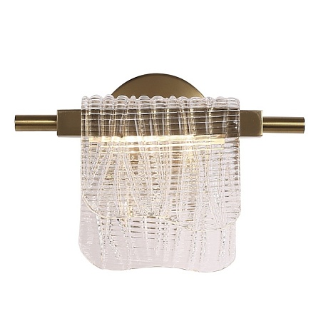 Светильник настенный ST-Luce золотистый/прозрачный LED 1*6W 3000K SL6021.201.06 - фото