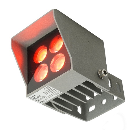 Светодиодный светильник ландшафтно-архитектурный Feron LL-895  AC220-240 4W красный IP66 квадрат - фото