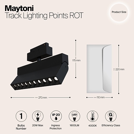 Трековый светильник Technical Points rot TR015-2-20W4K-B - фото