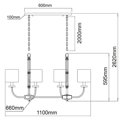 Люстра подвесная Chiaro Palermo 386017508 - фото