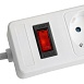 Сетевой фильтр 4-местный с/з STEKKER HM20-41-03 3x1мм2, 3 м, серия Optima, белый - фото