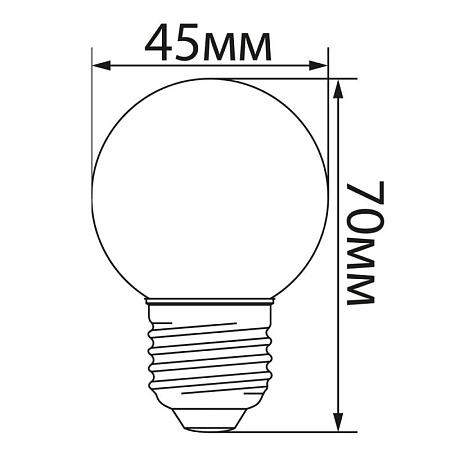 Лампа светодиодная Feron LB-37 Шарик матовый E27 1W 230V 2700K - фото