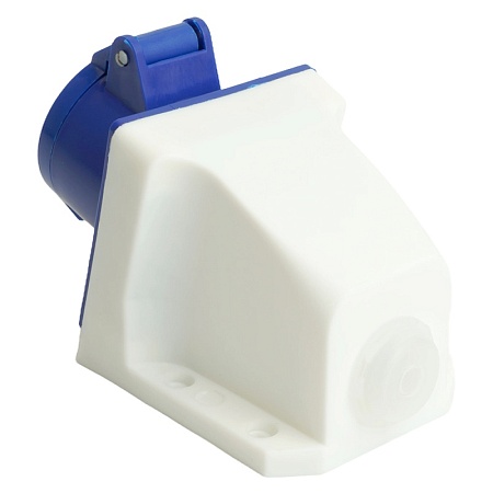 Розетка стационарная ST-113 16А 220В 2P+PE IP44, RST16-113-44, Stekker - фото