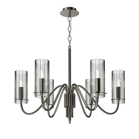 Светильник подвесной ST-Luce никиль/прозрачный E14 6*40W SL2005.103.06 - фото