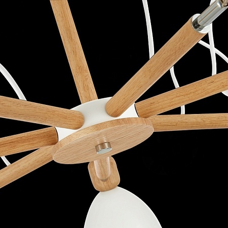 Светильник потолочный Светлое дерево, Белый/Белый E27 7*60W SLE103802-07 - фото