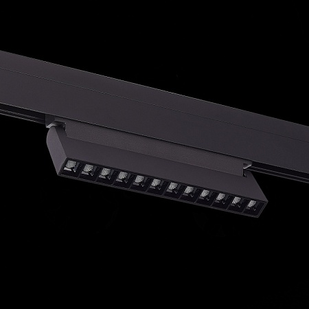 Магнитный трековый светильник Черный LED 1*12W 3000K 1 009Lm Ra>90 36° IP20 L219xW22xH1 ST364.436.12 - фото