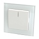 Выключатель 1-клавишный c индикатором, STEKKER, GLS10-7001-01, 250В, 10А, серия Катрин, белый - фото