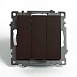 Выключатель 3-клавишный (механизм), STEKKER GLS10-7108-04, 250V, 10А, серия Катрин, шоколад - фото