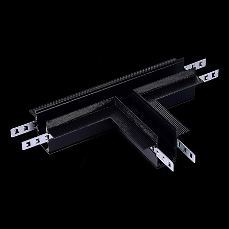 Коннектор T-образный для встраиваемого магнитного шинопровода под ГКЛ 12мм ST-Luce Черн ST007.499.12 - фото