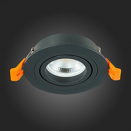 Св-к встр. Черный GU10 1*50W IP20 L90xW90xH27 220V Без ламп ST251.418.01 - фото