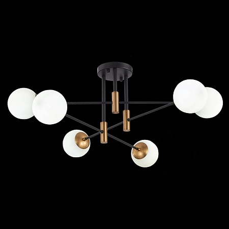 Люстра потолочная ST-Luce Бронза,Черный/Белый E27 6*40W SL1203.402.06 - фото