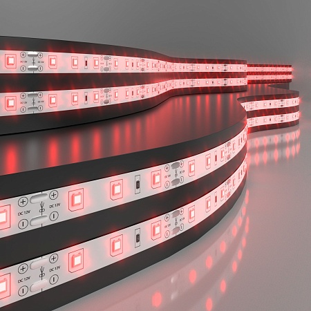 Светодиодная лента 12 В 4,8 Вт/м 60 Led/м 2835 IP20, красный, 5 м Лента светодиодная 12V 4,8W 60Led 2835 IP20 красный, 5м Elektrostandard - фото