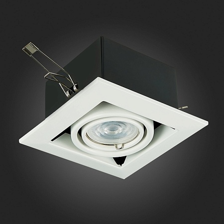Св-к встр. Черный, Белый GU10 1*50W IP20 L126xW126xH70 220V Без ламп ST250.558.01 - фото
