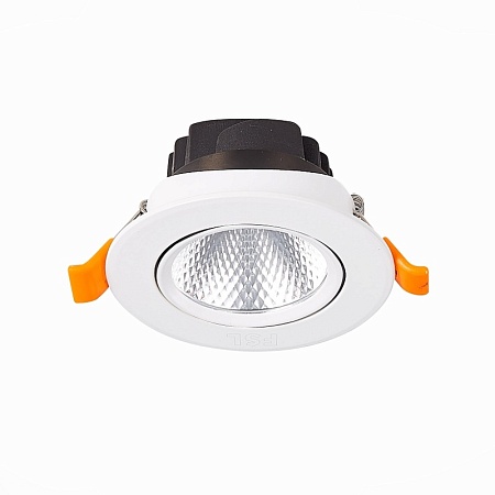 Св-к встр. Белый LED 1*6W 3000K 480Lm Ra80 24° IP20 D86xH50 220-240V ST211.538.06.24 - фото