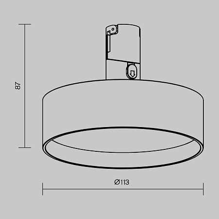 Трековая система Technical гибкая на стену чёрная 200x200x200 TS-Z-200-TR204-1-12W3K-B