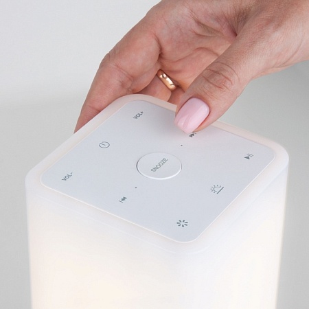 Smart-лампа с bluetooth-колонкой  серебристый Lussole Media 80418/1 - фото
