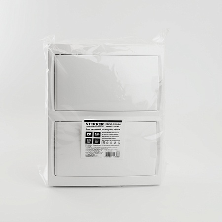 Бокс настенный STEKKER EBX50-3/16-20 16 модулей, белый, пластик, серия Standart - фото