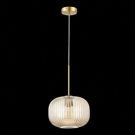 Подвес ST-Luce Латунь/Коньячный E27 1*60W SL1154.313.01 - фото