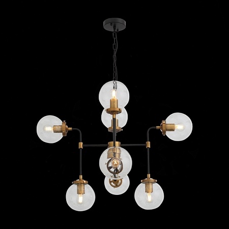 Люстра подвесная ST-Luce Черный, Золото/Прозрачный E27 8*40W SL234.403.08 - фото