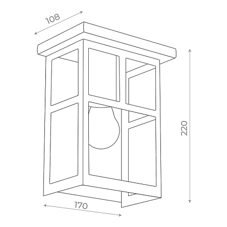 Светильник уличный настенный ST-Luce Темный кофе/Прозрачное кракелированное стекло E27 SL079.401.01 - фото