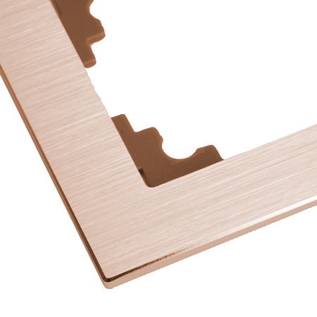 Рамка 2-местная, металл, STEKKER, MFR00-7002-02 , серия Катрин, шампань - фото