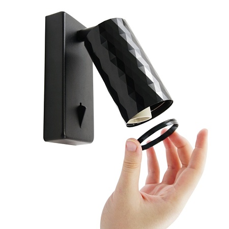 Светильник Feron ML1880 PRISM 35W, 230V, GU10, чёрный - фото