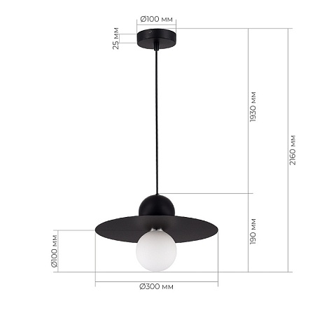 Светильник подвесной Черный/Черный G9 1*5W 4000K SLE1257-443-01 - фото