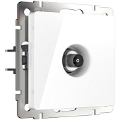 ТВ-розетка проходная белая WL01-TV-2W