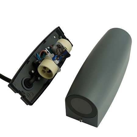 Светильник садово-парковый Feron DH025,на стену, 2*GU10 MR11, 230V, серый - фото