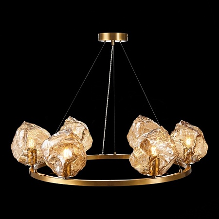 Люстра подвесная ST-Luce Латунь/Янтарный E14 6*40W SL1175.303.06 - фото