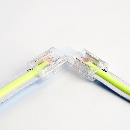 Соединитель угловой 10мм для ленты COB LS530, LD178 - фото