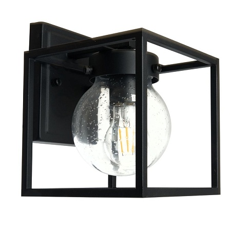 Светильник садово-парковый Feron PL701 на стену вниз  60W E27 230V, черный - фото