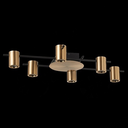 Светильник потолочный ST-Luce Черный/Латунь GU10 6*7W SL1207.402.06 - фото