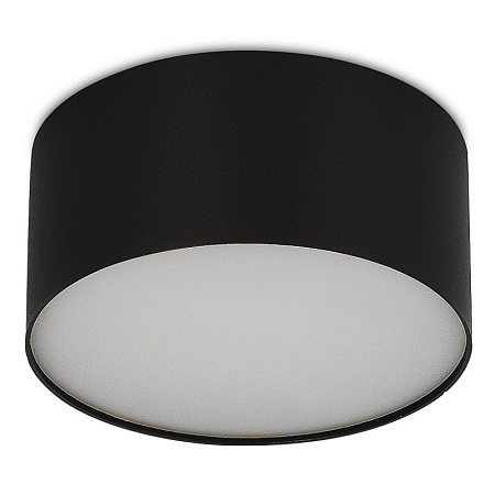 Светильник потолочный Черный LED 1*12W 3000K 1 080Lm Ra>85 120° IP20 D120xH55 185-265V ST606.432.12 - фото
