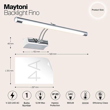 Подсветка Maytoni Fino MIR003WL-L12CH - фото